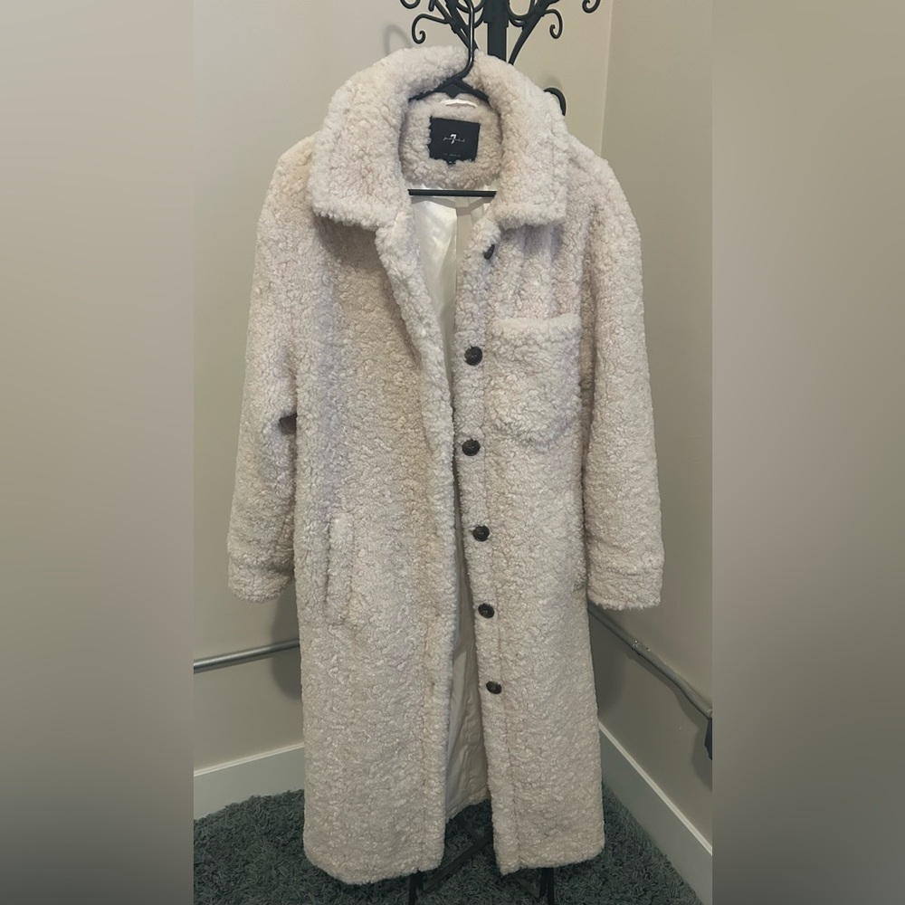 7 for All Mankind Sherpa Teddy Coat. Size medium. Excellent condition.